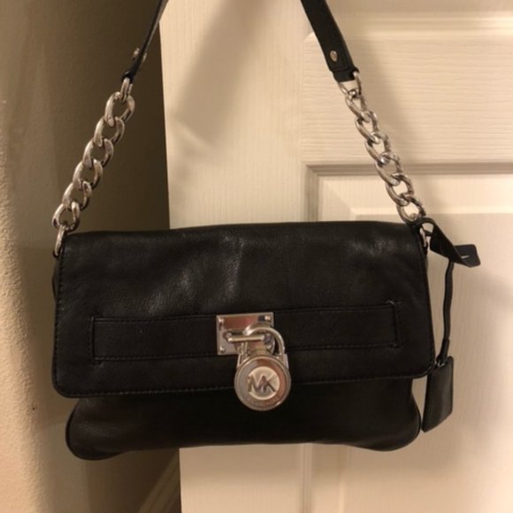 MICHAEL KORS  Black Leather Shoulder purse - Picture 2 of 4